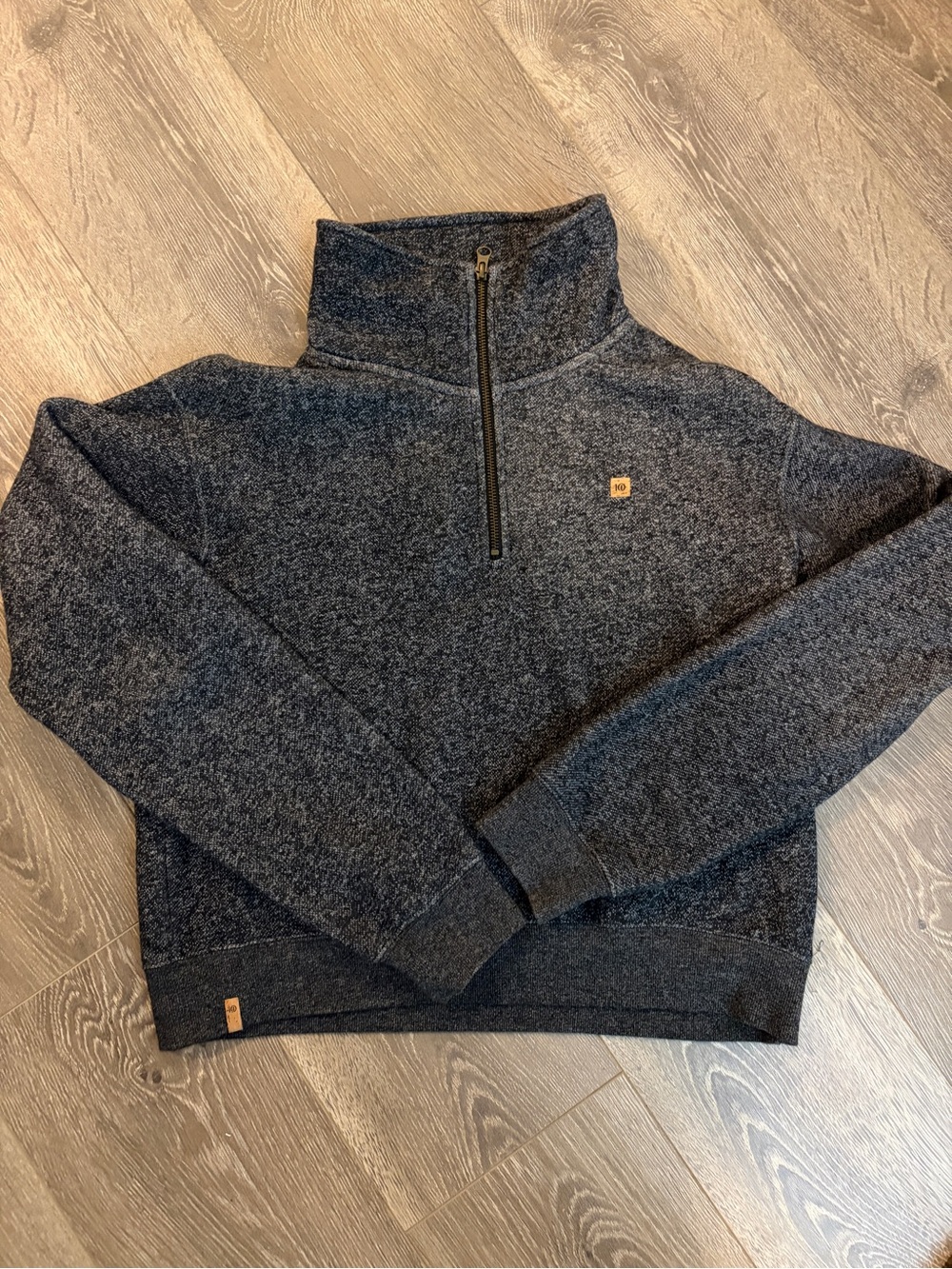 Tentree Dark Grey Quarter Zip Women's Sweater